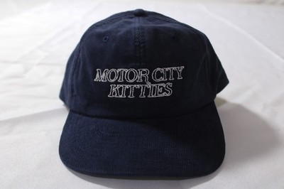 Beechfield Unisex Adult's Motor City Kitties Corduroy Hat WR4 Blue One Size NWT