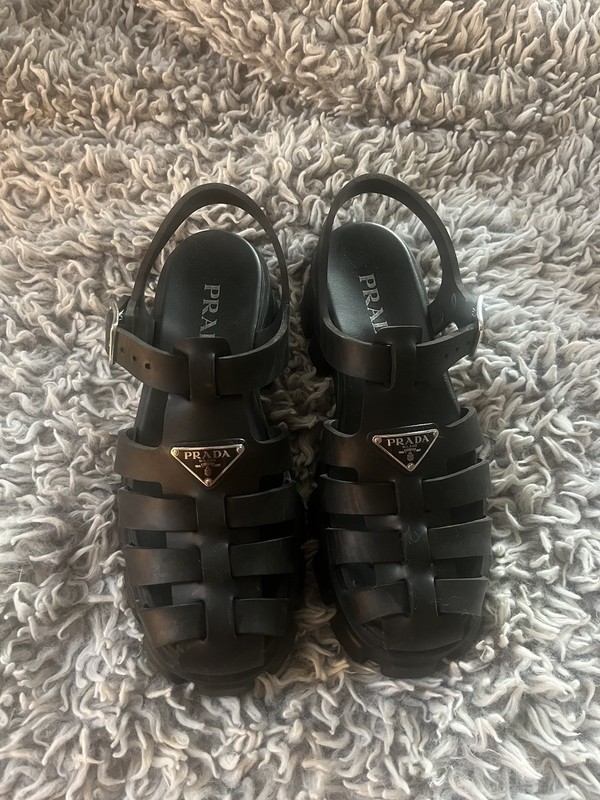 Prada Black Monolith Platforms