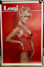 Vintage Pinup Girl 1978 Loni Anderson Red Swimsuit Poster Klaymax 23" x 35"