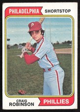 1974 Topps Craig Robinson RC Philadelphia Phillies #23