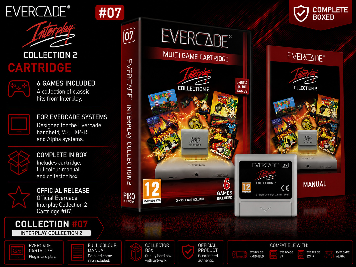 Evercade Interplay Collection 2 Cartridge #07 Complete Boxed