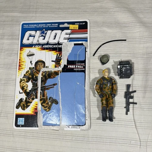 GI Joe Free Fall 1990 100% COMPLETE w/ Full File Card, v1 Vintage