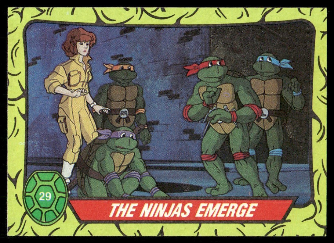 Teenage Mutant Ninja Turtles TMNT 1989 Cartoon Topps Card #29 (NM