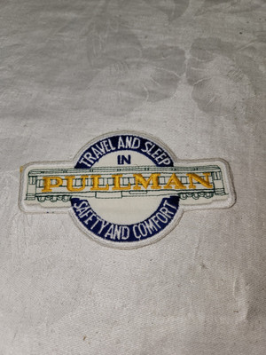 Vintage Pullman Train Embroidery Patch  Travel And Sleep  Railroad Style 2