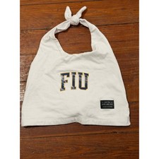 Hype and Vice FIU Florida International University Halter Crop Top White XS