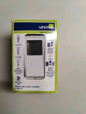 Leviton Vizia+ for Decora 24 Hour Programmable Timer Wall Switch VPT24-1PZ