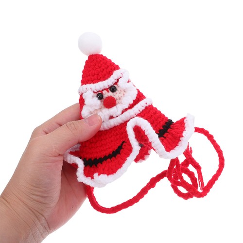 Weihnachts Kostüm Mütze für Haustier - Urlaub Hund Nikolausmütze mit Kinnseil - Mini - Bild 2 von 12