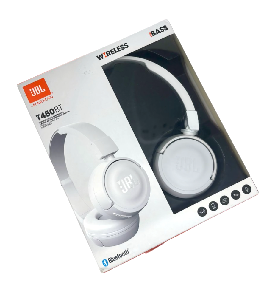 JBL T450BT Wireless On Ear Bluetooth Headphones White | eBay
