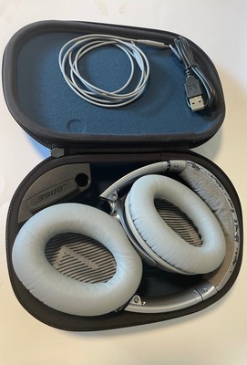 Used Bose QuietComfort 35 Wireless Silver Acoustic Noise