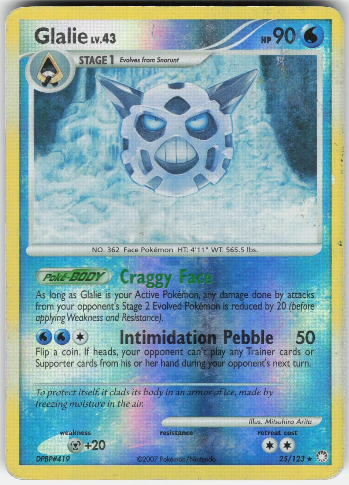 GLALIE 25/123 REVERSE HOLO MYSTERIOUS TREASURES HP / B9-11