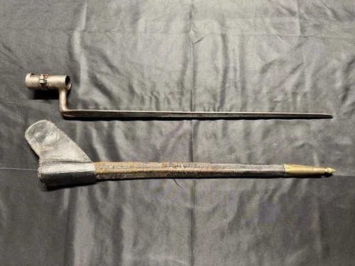 Civil War Era Original US M1842 Socket Bayonet w/ Scabbard! US Marked!