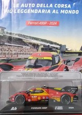Ferrari 499P del 2024 modellino auto da corsa 24h Le Mans in scala 1:43 con teca