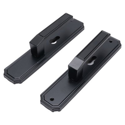 Keyed Entry Door Lock Set Black Quiet Door Handle Lock Set For Bedrooms