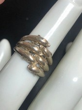 9554 Vintage Sterling 925 Dolphin Ring Size 5 Unique Design 3.4grams