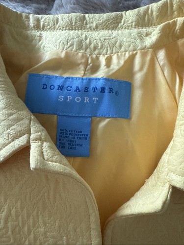 Giacca Doncaster Sport taglia 12 gialla swing giallo brillante plissettata schiena usata - Foto 5 di 10