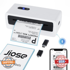 Jiose 4x6 Thermal Shipping Label Printer Bluetooth/USB w/App for Small Biz