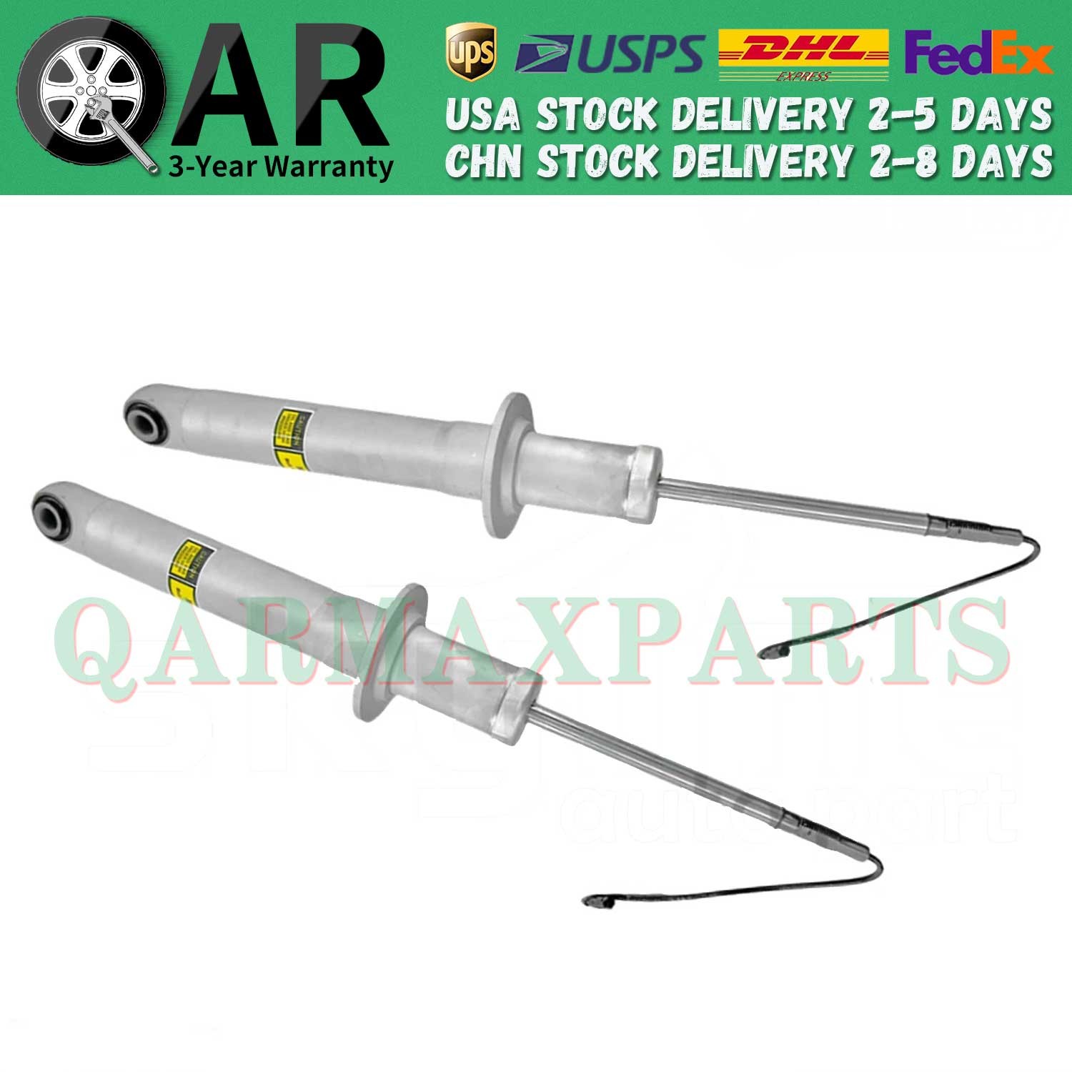 Pair Rear Shock Absorbers Struts Fit Maserati Quattroporte M139 Sport Gt 220916