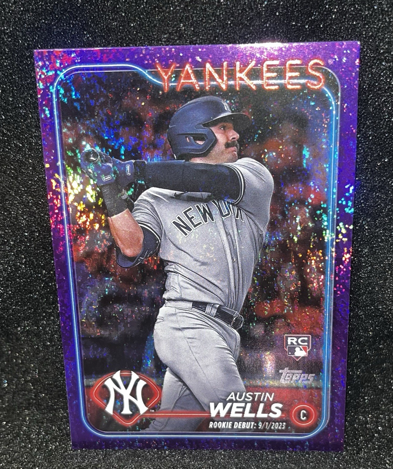 2024 Topps Update Austin Wells Rookie Debut Purple Holofoil /799
