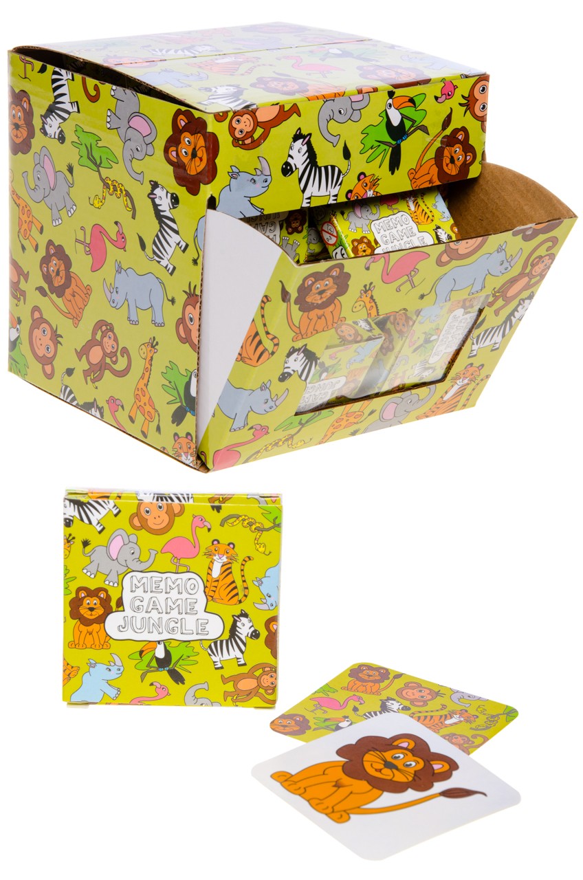 Wild Animals Mini Memory Game 28 Cards - Memo Matching Cards Party Bag Filler