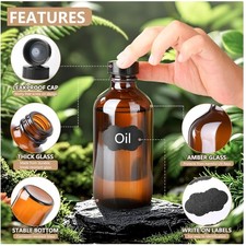 Essential Oil Storage, 4oz Glass Bottles, 12-Pack