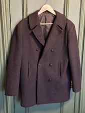 French Navy Peacoat Mens 100 Wool SZ M-L