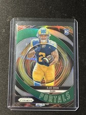 2024 Panini Prizm - Portals Green Prizm #8 Blake Corum (RC) Los Angeles Rams