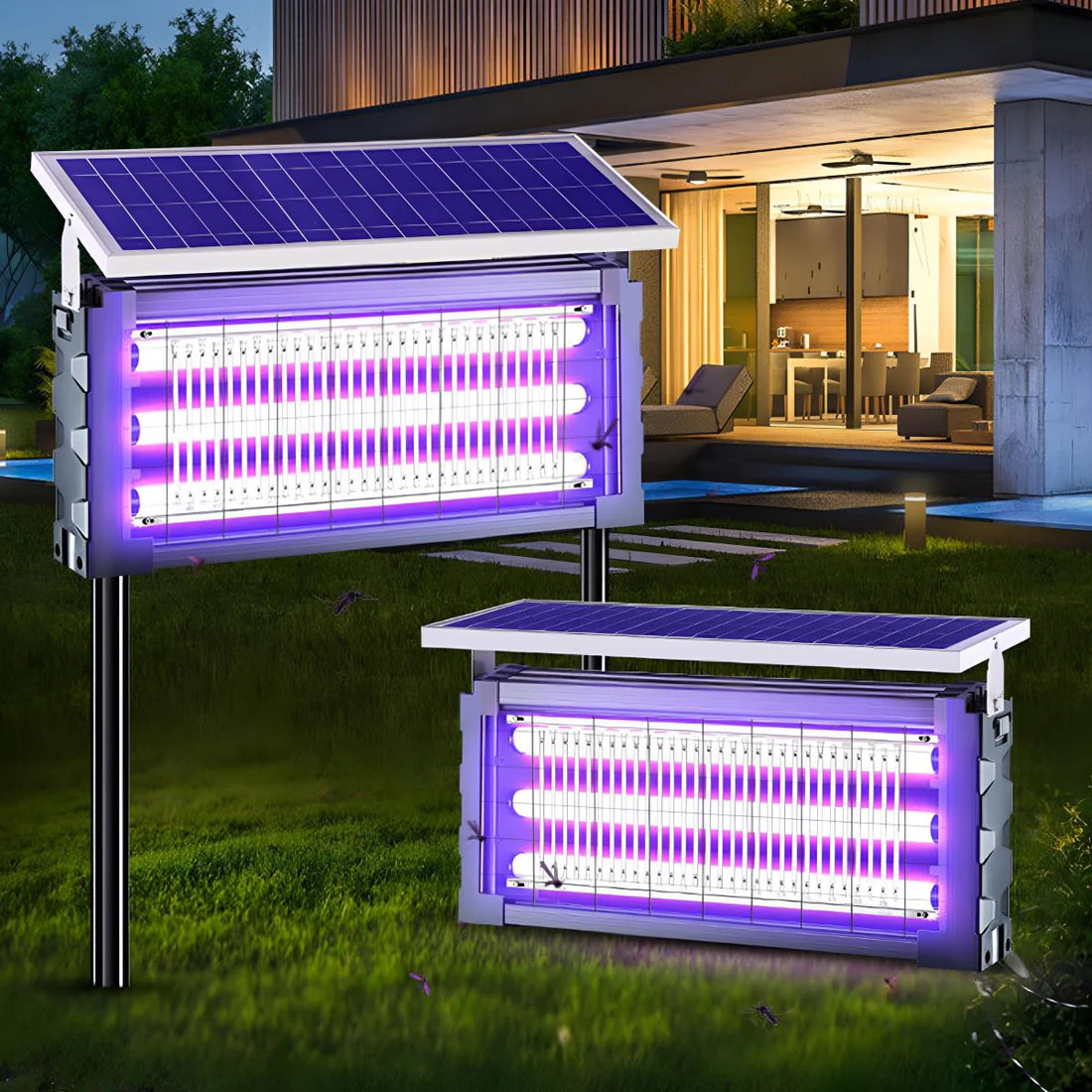 Solar Bug Zapper Outdoor, Mosquito Zapper Waterproof Electri