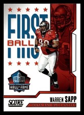 Warren Sapp 2023 Score #3 Tampa Bay Buccaneers FIRST BALLOT