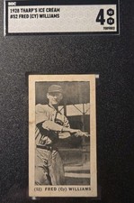 Fred (Cy) Williams 1928 Tharp's Ice Cream SGC 4 Rare