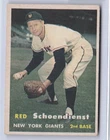1957 Topps Red Schoendienst #154 - NY Giants - VgEx - S6758