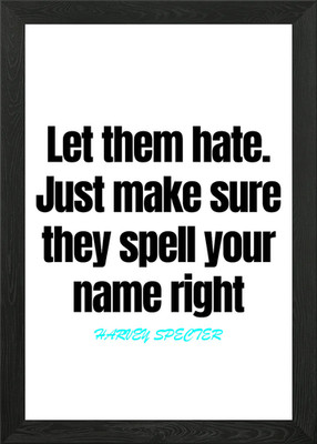 Harvey Specter Quotes Framed Wall Art Poster Canvas Print Picture