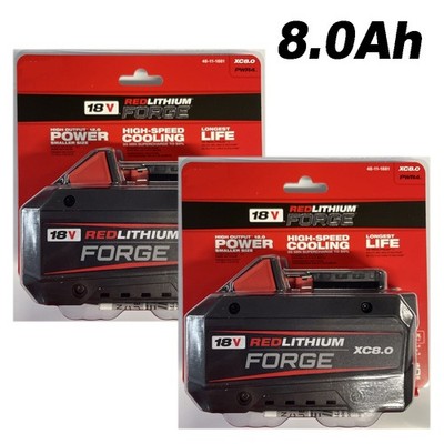 2X Akku Für Original Milwaukee M18 M18B5 18V XC 8.0Ah 48111852 Li-Ion 48-11-1860