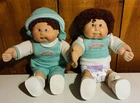 Cabbage Patch Kids Dolls Twins Vintage Soft Body w/ Outfits Cute Collectables