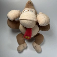 Super Mario Nintendo Basic Fun Plush Donkey Kong 10" Brown Red 2020 *Read
