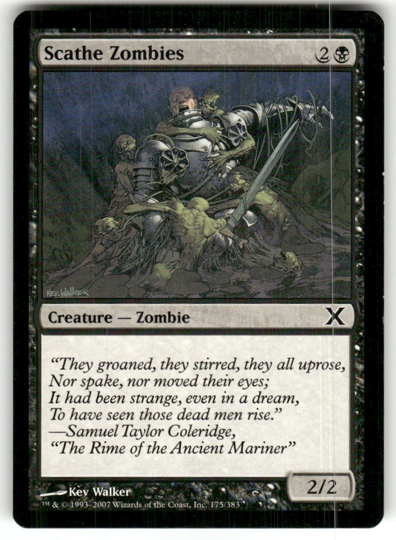 Scathe Zombies 175 Common 10th Edition Magic: The Gathering Near Mint