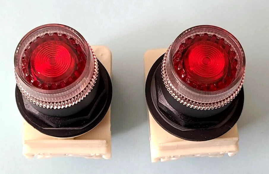 Set of 2 NOB SQUARE D 9001-SK1L1G PUSH BUTTON RED 9001KM1 Ser. H New no Box - Image 3 of 4