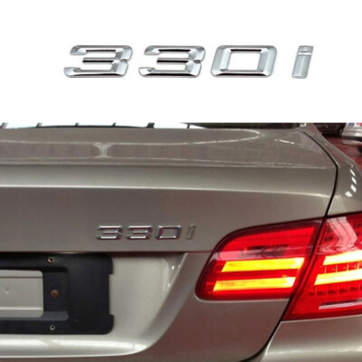 Badge Zinc Style 3D Pour BMW 330i Emblème Decal Car Numéro Derrière Lettre Autocollant Autocollant 3D BMW 330i