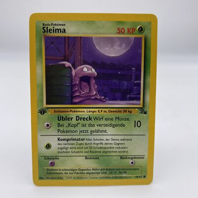 Pokémon Sleima 48/62 DE 1. Edition Common Fossil 1999