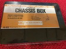 GC ELECTRONIC BLACK PHENOLIC CHASSIS BOX 3 3/4" X 2 5/8" X 1 3/8" NOS
