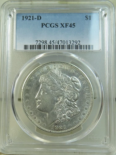 1921 D Morgan dollar PCGS XF45 *VAM 1CB scribbles* EP