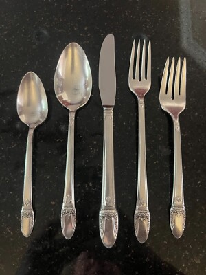 Vintage Silverplate Rogers Bros FIRST LOVE Flatware Service for 6