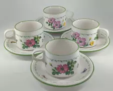Studio Nova Garden Bloom 4 CUPS & 4 SAUCERS  Espresso Demitasse 8-pc Y 2372