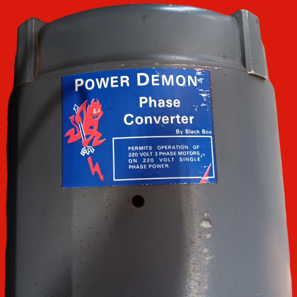 Convertidor de fase Black Box Power Demon, 220V trifásico a 220V monofásico, energía Foto 4 de 4