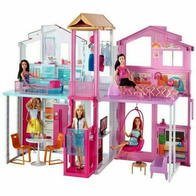 Barbie Casa di Malibu con Stanze, Ascensore e Tanti Accessori, 18 x 41
