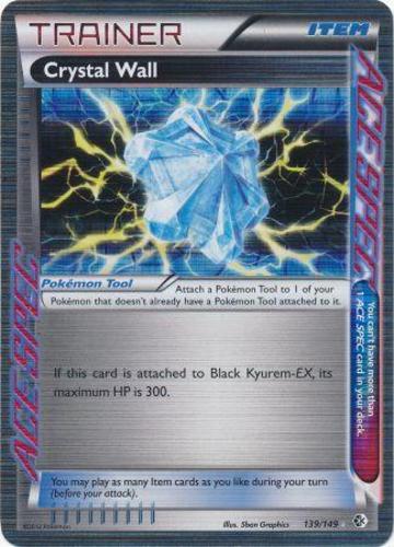 1x Crystal Wall - 139/149 - Rare Holo Moderately Played Pokemon BW - Boundaries 