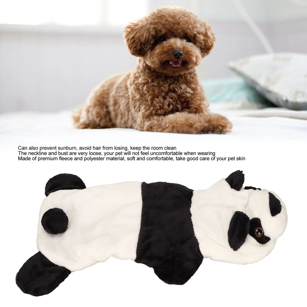 Panda Dog Clothes Hair Protection Anti Sunburn Warm Keeping Cute