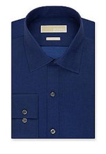 MICHAEL Michael Kors Non-Iron Regular-Fit Dress Shirt Deep Blue MSRP $75.00 NEW