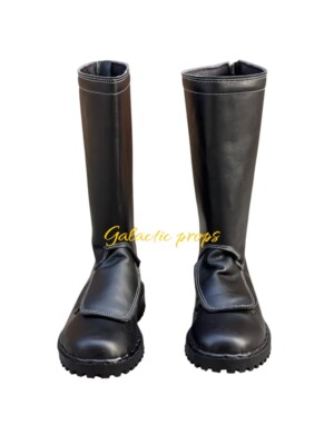 Mens Pull-On Cosplay Halloween Super Hero Boots Adult Black Superhero Boots | Superhero Costume Accessories main image 2