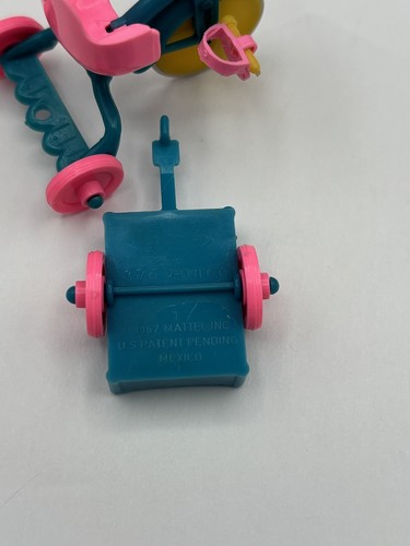 1967 Mattel Liddle Kiddles Trikediddle Tricycle : Both pedals, Wheel, And Cart - Picture 6 of 8