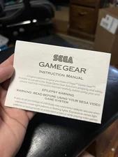 SEGA Game Gear Console System FOLD OUT Instruction Manual Booklet Only 670-5041